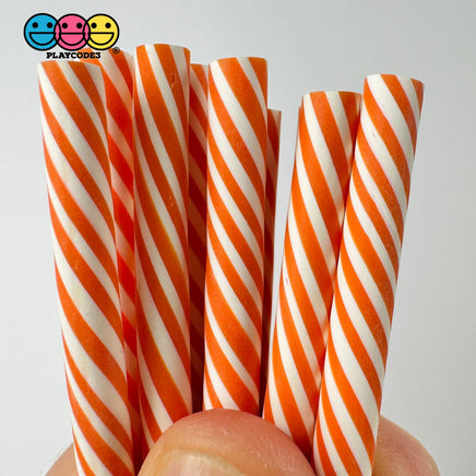 Fake Mini Peppermint Sticks 7 Colors Purple Orange Blue Yellow Pink Red Black Cabochons Decoden