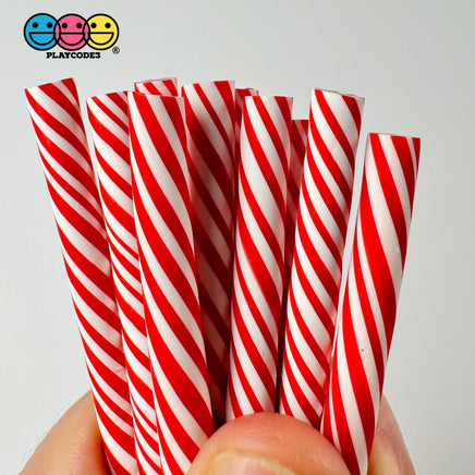 Fake Mini Peppermint Sticks 7 Colors Purple Orange Blue Yellow Pink Red Black Cabochons Decoden