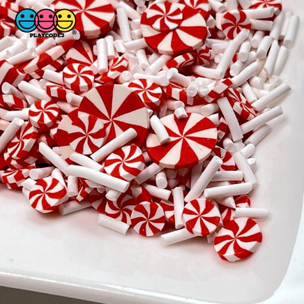 Peppermint Mix Fimo Slice Polymer Clay Sprinkles Mixed Design Decoden 20 Grams Sprinkle