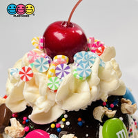 Peppermint Multi Color Swirls Fimo Slices Pinwheels Fake Sprinkles Faux Confetti Sprinkle