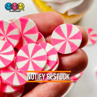 Peppermint Pink Fimo Slices Polymer Clay Christmas Fake Sprinkles 20/10Mm Sprinkle