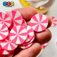 Peppermint Pink Fimo Slices Polymer Clay Christmas Fake Sprinkles 20/10Mm Sprinkle