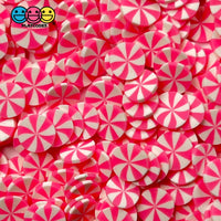 Peppermint Pink Fimo Slices Polymer Clay Christmas Fake Sprinkles 20/10Mm Sprinkle