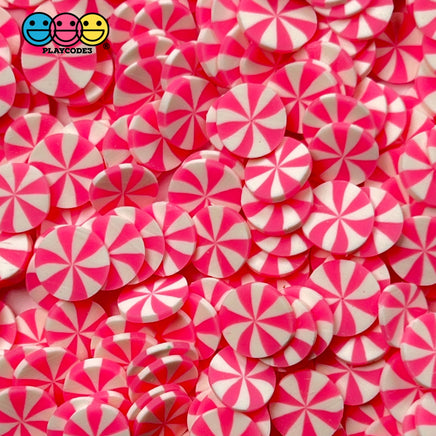 Peppermint Pink Fimo Slices Polymer Clay Christmas Fake Sprinkles 20/10Mm Sprinkle