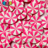 Peppermint Pink Fimo Slices Polymer Clay Christmas Fake Sprinkles 20/10Mm Sprinkle