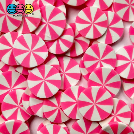 Peppermint Pink Fimo Slices Polymer Clay Christmas Fake Sprinkles 20/10Mm Sprinkle