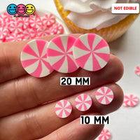 Peppermint Pink Fimo Slices Polymer Clay Christmas Fake Sprinkles 20/10Mm Sprinkle