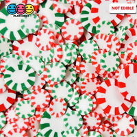 Peppermint Red And Green Fimo Slices Pinwheels Fake Sprinkles Christmas Faux Confetti 20 Grams