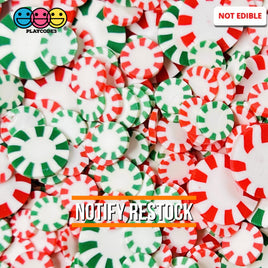 Peppermint Red And Green Fimo Slices Pinwheels Fake Sprinkles Christmas Faux Confetti 20 Grams