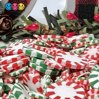 Peppermint Red And Green Fimo Slices Pinwheels Fake Sprinkles Christmas Faux Confetti Sprinkle