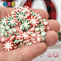 Peppermint Red And Green Fimo Slices Pinwheels Fake Sprinkles Christmas Faux Confetti Sprinkle