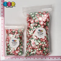 Peppermint Red And Green Fimo Slices Pinwheels Fake Sprinkles Christmas Faux Confetti Sprinkle