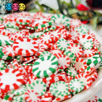 Peppermint Red And Green Fimo Slices Pinwheels Fake Sprinkles Christmas Faux Confetti Sprinkle