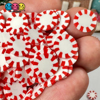Peppermint Red And White Fimo Slices Pinwheels Fake Sprinkles Christmas Faux Confetti Playcode3 Llc