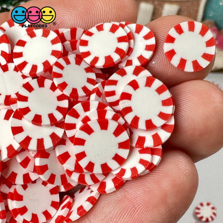 Peppermint Red And White Fimo Slices Pinwheels Fake Sprinkles Christmas Faux Confetti Playcode3 Llc