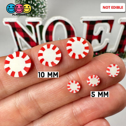 Peppermint Red And White Fimo Slices Pinwheels Fake Sprinkles Christmas Faux Confetti Playcode3 Llc