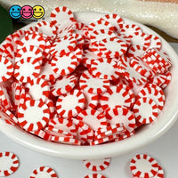 Peppermint Red And White Fimo Slices Pinwheels Fake Sprinkles Christmas Faux Confetti Playcode3 Llc