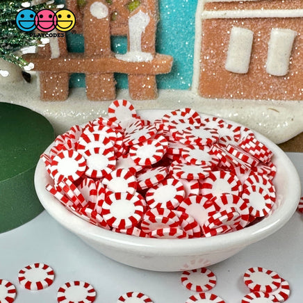Peppermint Red And White Fimo Slices Pinwheels Fake Sprinkles Christmas Faux Confetti Playcode3 Llc
