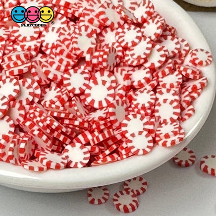 Peppermint Red And White Fimo Slices Pinwheels Fake Sprinkles Christmas Faux Confetti Playcode3 Llc