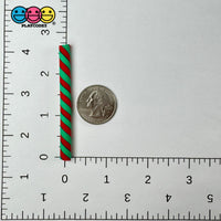 Fake Peppermint Sticks Christmas Holiday Green Redcabochons Decoden Charm 10 Pcs Playcode3 Llc