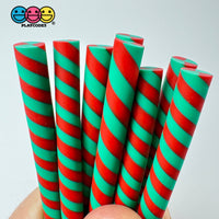 Fake Peppermint Sticks Christmas Holiday Green Redcabochons Decoden Charm 10 Pcs Playcode3 Llc