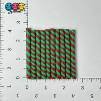 Fake Peppermint Sticks Christmas Holiday Green Redcabochons Decoden Charm 10 Pcs Playcode3 Llc