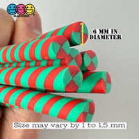 Fake Peppermint Sticks Christmas Holiday Green Redcabochons Decoden Charm 10 Pcs Playcode3 Llc