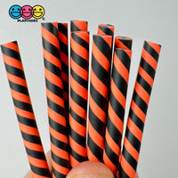 Fake Peppermint Sticks Halloween Holiday Orang Black Cabochons Decoden Charm 10 Pcs Playcode3 Llc