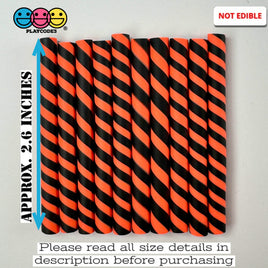 Fake Peppermint Sticks Halloween Holiday Orang Black Cabochons Decoden Charm 10 Pcs Playcode3 Llc