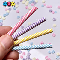 Peppermint Sticks Short Charm 4 Colors Charms Solid Cabochons 12 Pcs