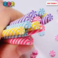 Peppermint Sticks Short Charm 4 Colors Charms Solid Cabochons 12 Pcs