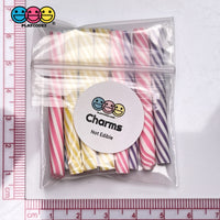 Peppermint Sticks Short Charm 4 Colors Charms Solid Cabochons 12 Pcs