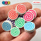 Peppermint Swirl Fake Candy Polymer Clay Charm Candies Cabochons 10 Pcs