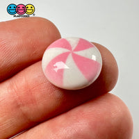 Peppermint Swirl Light Pink Flat Back Mini Charm Christmas Cabochons Decoden 15 Pcs Playcode3 Llc