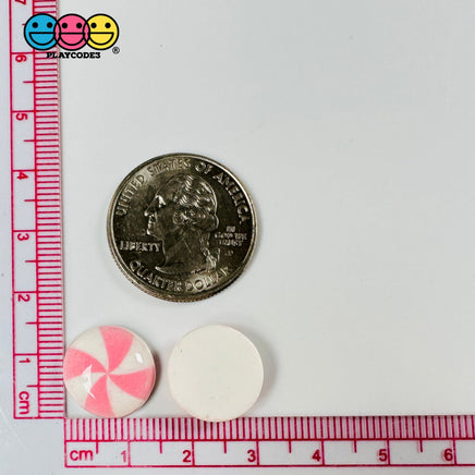 Peppermint Swirl Light Pink Flat Back Mini Charm Christmas Cabochons Decoden 15 Pcs Playcode3 Llc
