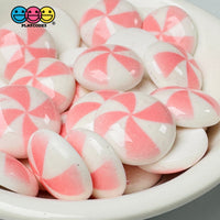 Peppermint Swirl Light Pink Flat Back Mini Charm Christmas Cabochons Decoden 15 Pcs Playcode3 Llc