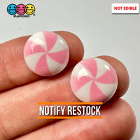 Peppermint Swirl Light Pink Flat Back Mini Charm Christmas Cabochons Decoden 15 Pcs Playcode3 Llc