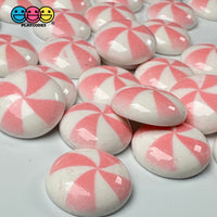 Peppermint Swirl Light Pink Flat Back Mini Charm Christmas Cabochons Decoden 15 Pcs Playcode3 Llc