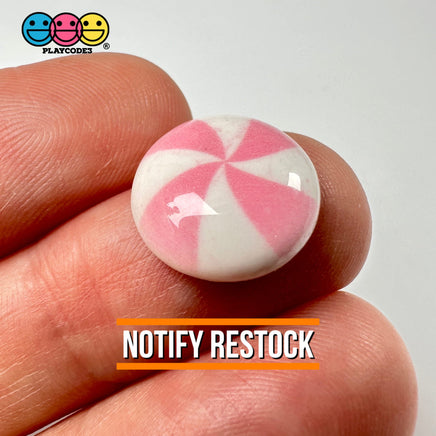 Peppermint Swirl Light Pink Flat Back Mini Charm Christmas Cabochons Decoden 15 Pcs Playcode3 Llc