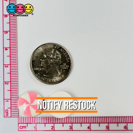 Peppermint Swirl Light Pink Flat Back Mini Charm Christmas Cabochons Decoden 15 Pcs Playcode3 Llc