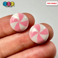 Peppermint Swirl Light Pink Flat Back Mini Charm Christmas Cabochons Decoden 15 Pcs Playcode3 Llc