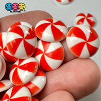 Peppermint Swirl Red Flat Back Mini Charm Christmas Cabochons Decoden 15 Pcs Playcode3 Llc