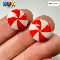 Peppermint Swirl Red Flat Back Mini Charm Christmas Cabochons Decoden 15 Pcs Playcode3 Llc