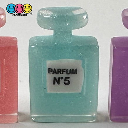 Perfume Bottle Makeup 10/12 Pcs 4 Colors Slime Charm Cabochons Decoden Fake Bake Blue(10Pcs/Bag)