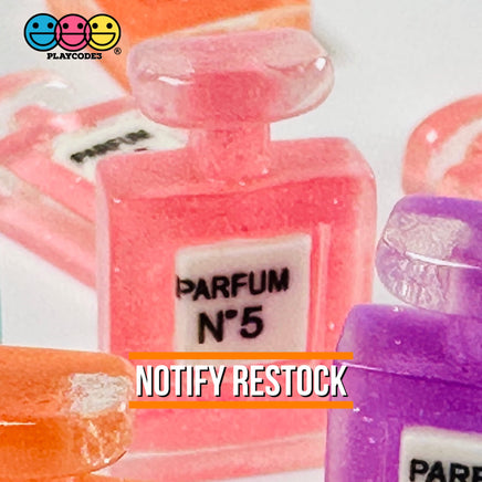 Perfume Bottle Makeup 10/12 Pcs 4 Colors Slime Charm Cabochons Decoden Fake Bake Pink(10Pcs/Bag)