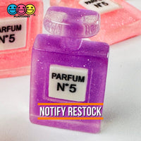 Perfume Bottle Makeup 10/12 Pcs 4 Colors Slime Charm Cabochons Decoden Fake Bake Purple(10Pcs/Bag)