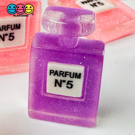 Perfume Bottle Makeup 10/12 Pcs 4 Colors Slime Charm Cabochons Decoden Fake Bake Purple(10Pcs/Bag)