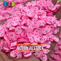 Pig Pink Piggy Face Kawaii Fimo Slices Fake Clay Sprinkles Decoden Jimmies Funfetti 20 Grams