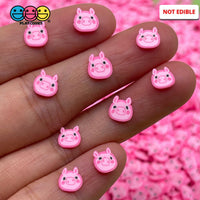 Pig Pink Piggy Face Kawaii Fimo Slices Fake Clay Sprinkles Decoden Jimmies Funfetti Sprinkle