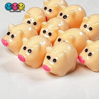 Piggy Bank Mini Pig Charm Cabochons Decoden 10 Pcs
